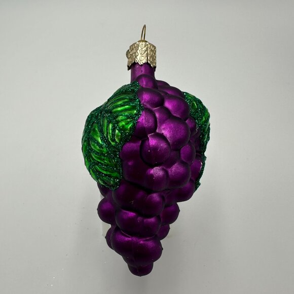 3 Mercury Glass Grape Christmas Ornaments / 2 Old World Christmas & 1 Inge-Glas - Picture 4 of 15